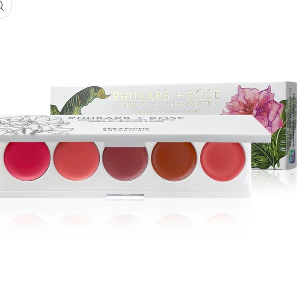 Seraphine Botanicals Rhubarb + Rose - Creamy Lip & Cheek Palette. - Picture 2 of 11